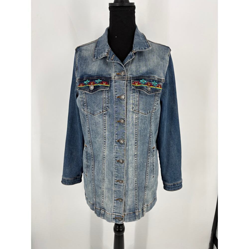 Montana Co. Embroidered Denim Jacket (B52)